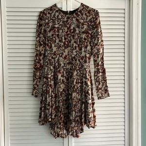 Whimsical Calico Fit and Flare Dress